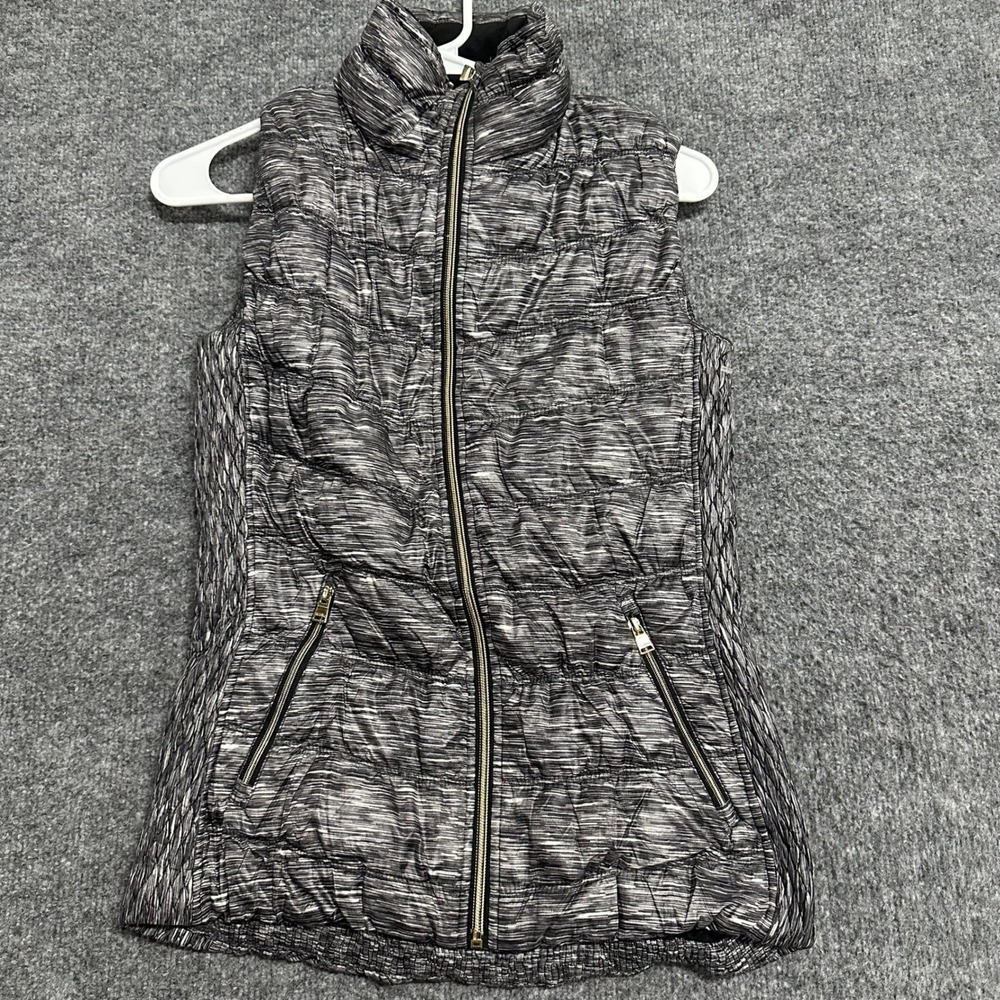 Calvin Klein Vest Womens Size XS Gray Space Dye Premium Down Puffer Full Zip